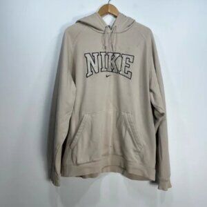 Vintage Nike Beige Center Swoosh Hoodie